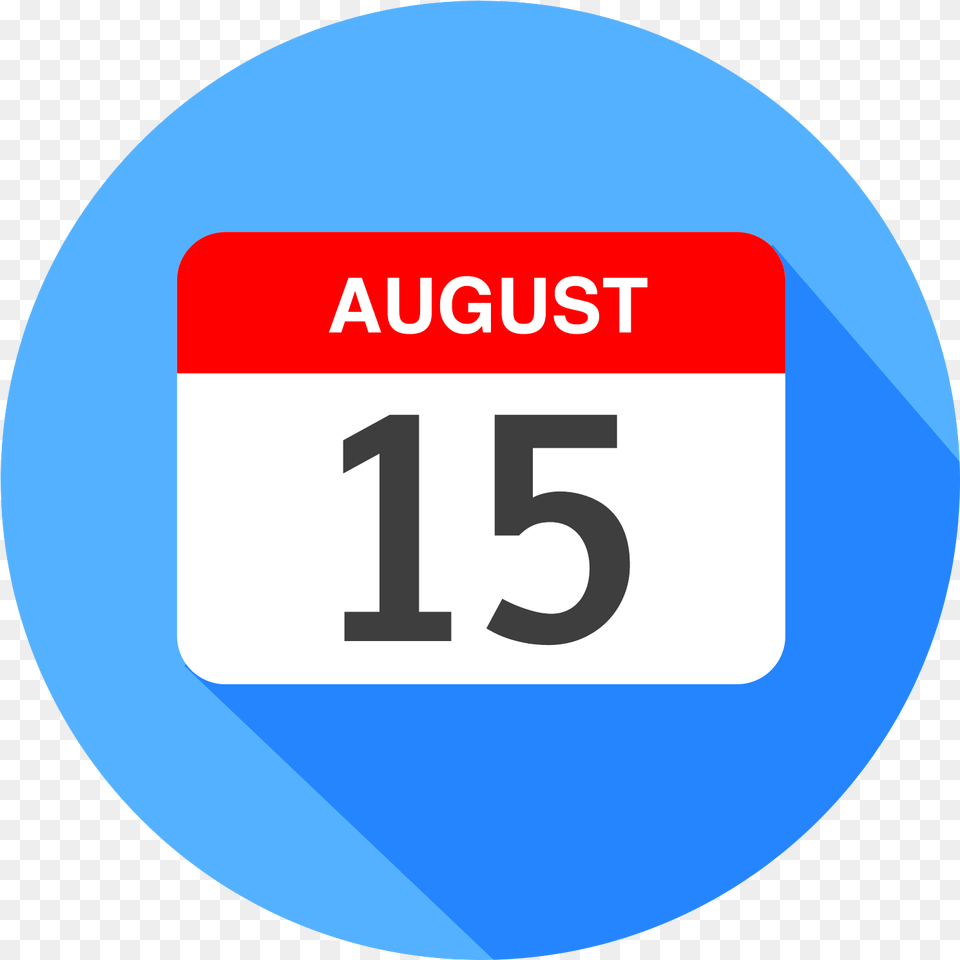 Calendar Clipart Download Aug 15 Calendar Clipart, Text, Symbol, Number, Disk Png Image