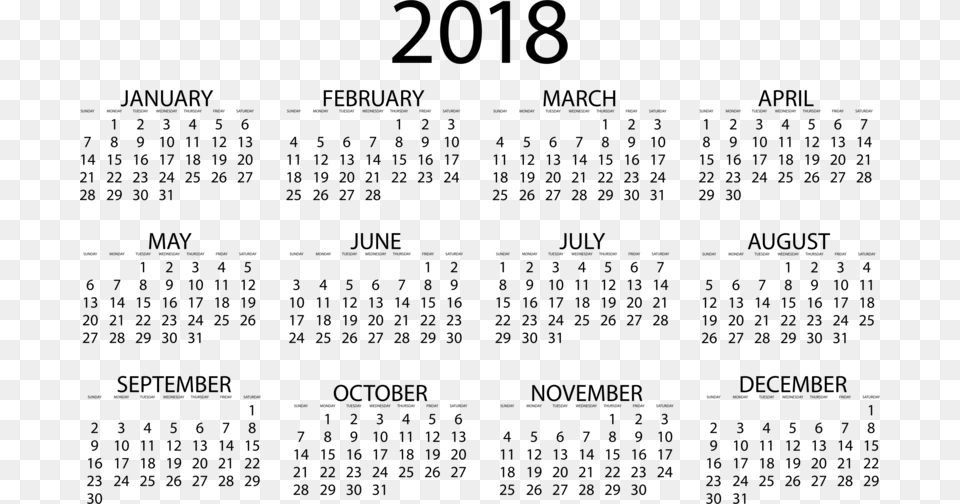 Calendar Clipart June 2018 Calendar Small, Gray Free Png Download