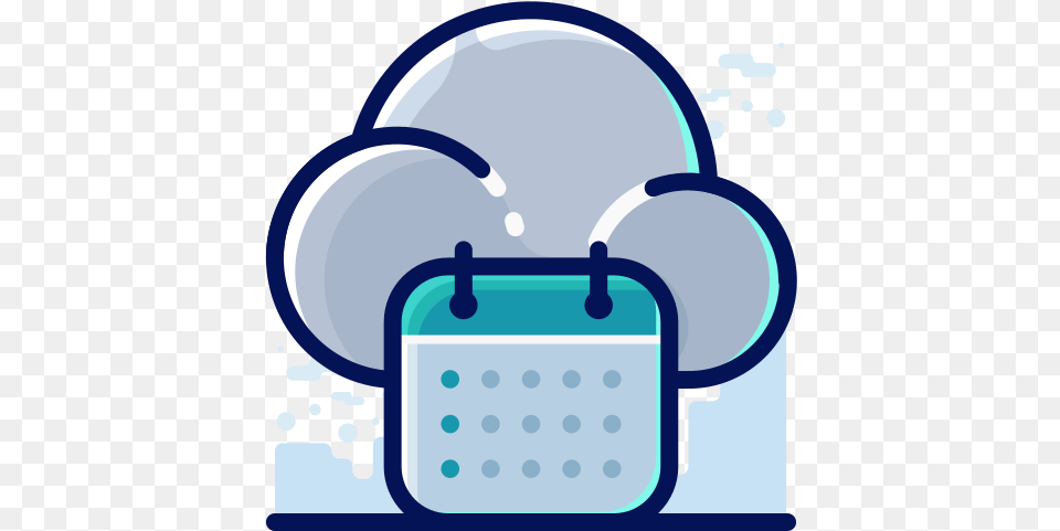 Calendar Cloud Appointment Date Icon Of Business Hard, Text, Device, Grass, Lawn Free Png Download