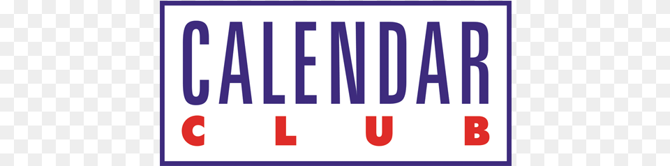 Calendar Club Logo, License Plate, Transportation, Vehicle, Text Free Png Download