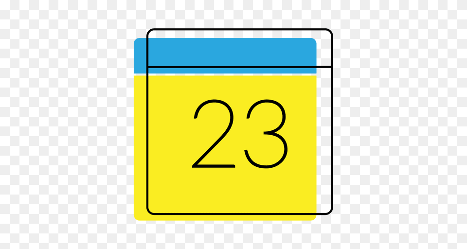 Calendar Date Icon Yellow And Blue, Number, Symbol, Text Png