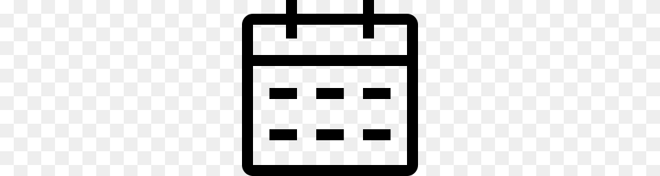 Calendar Icon Outline, Gray Png