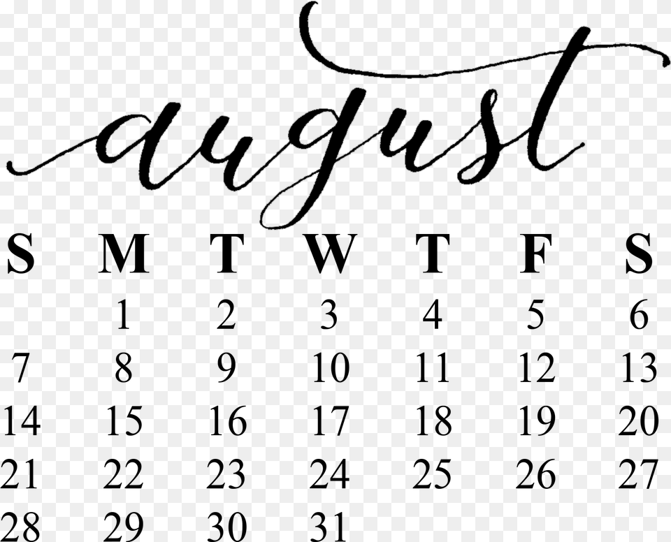 Calendar July 2018, Gray Png Image