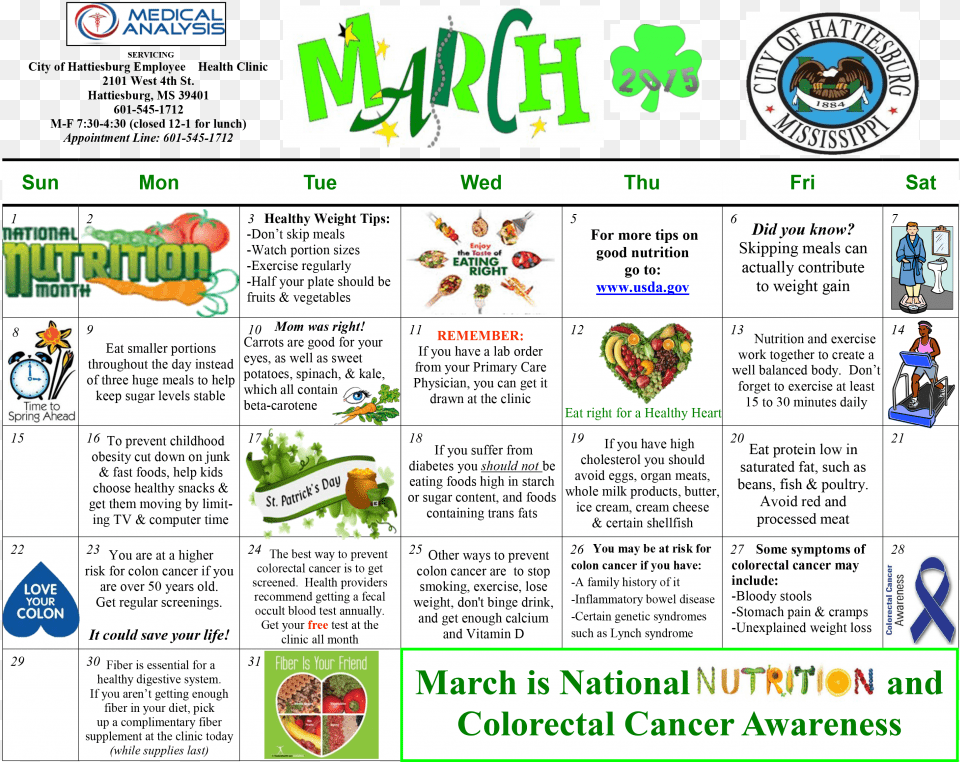 Calendar Mar 15 City Of Hburg Nutrition Month 2015, Text, Person, Menu Png