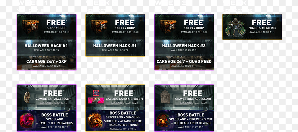 Calendar Of Events Infinite Warfare Halloween Event, Advertisement, Poster, Person, Text Free Transparent Png