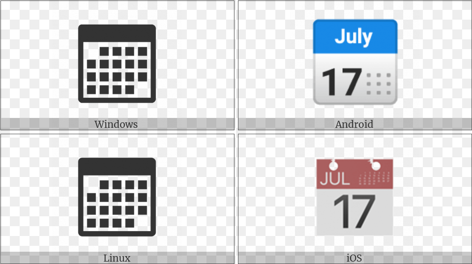 Calendar On Various Operating Systems, Text Png Image