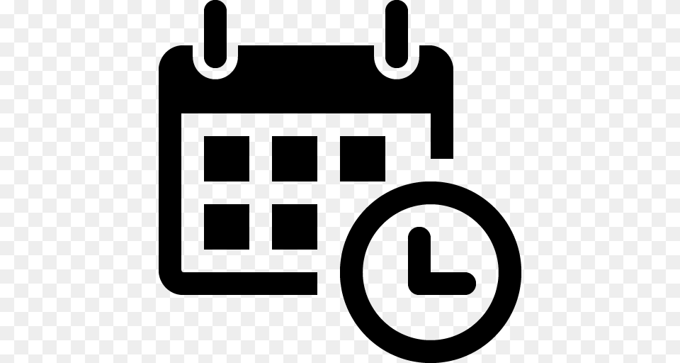 Calendar Time Icon, Gray Png Image