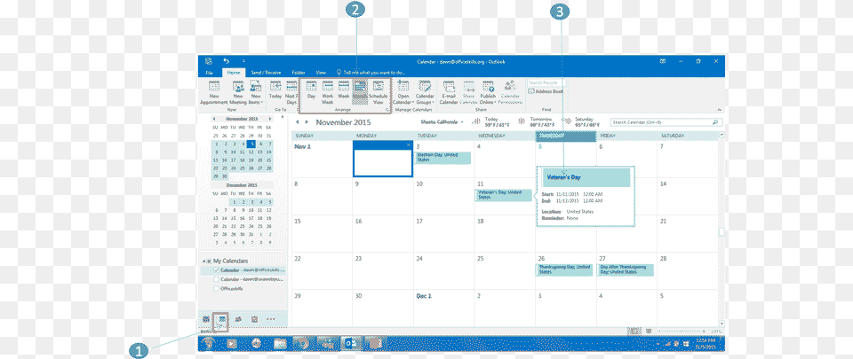 Calendar View In Outlook Outlook 2016 New Appointment, Text, Computer Hardware, Electronics, Hardware Png
