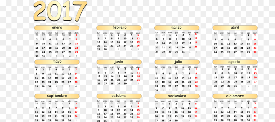 Calendario 2017 Tropicana Express Hotel And Casino, Text, Calendar, Scoreboard Free Png Download