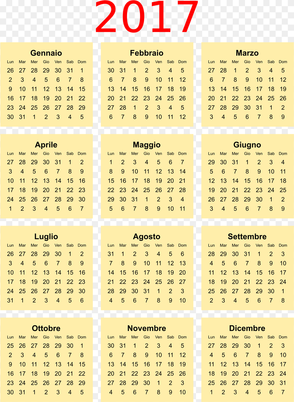 Calendario 2017 En Download Printable Printable Calendar 2020, Text Png Image