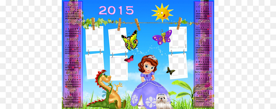 Calendario Del 2015 Princesa Sofia Ariel Winter Signed 11x14 Photo Disney Voice Of S, Book, Comics, Publication, Advertisement Png