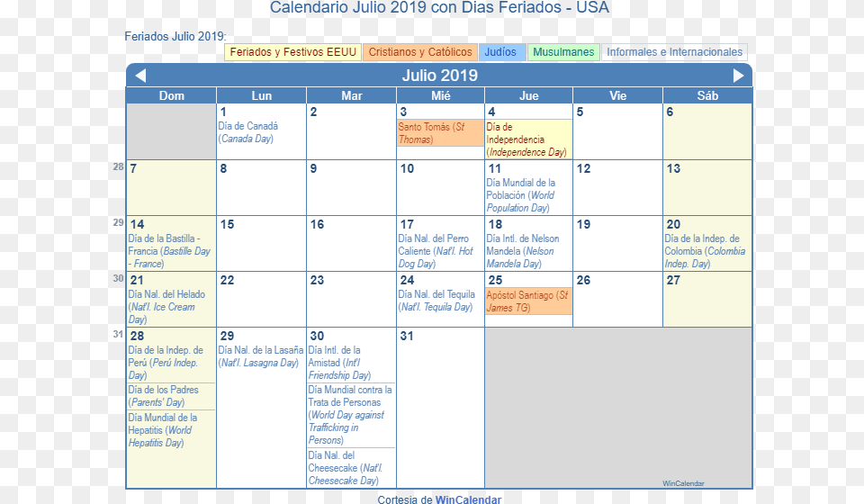Calendario Estados Unidos Julio 2019 En Formato De Holidays In March 2020, Calendar, Text Free Png Download