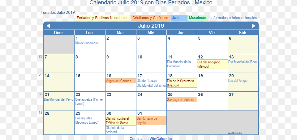 Calendario Mxicano Julio 2019 En Formato De Imagen April 2020 Holidays, Calendar, Text Free Transparent Png