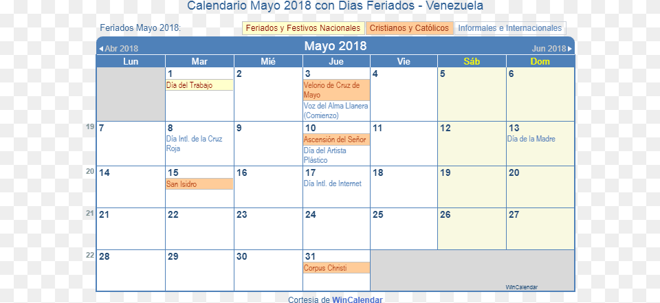 Calendario Venezuela Mayo 2018 February 2019 Calendar With Holidays, Text Png Image