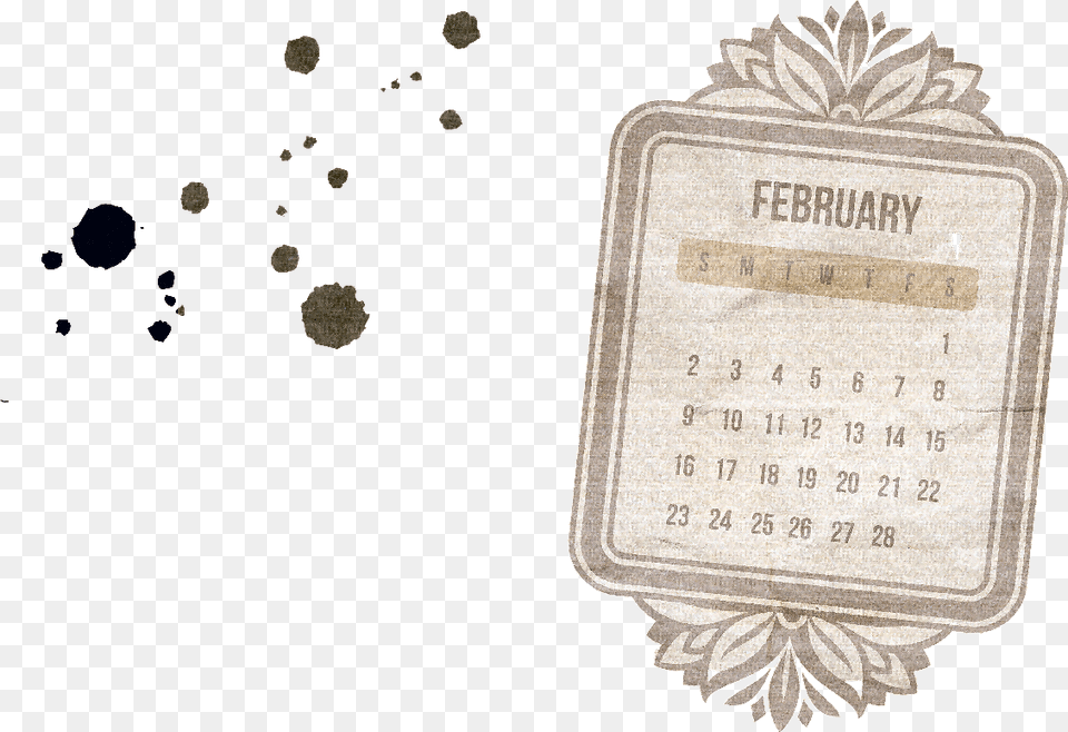 Calendario Vintage Febrero Calendario Vintage, Paper, Text Png Image