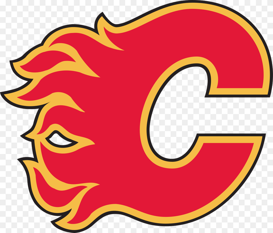 Calgary Flames Calgary Flames Logo, Symbol, Text, Food, Ketchup Png Image