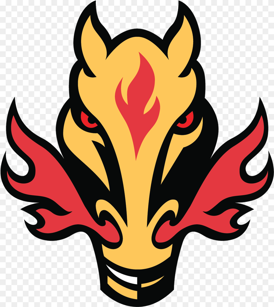 Calgary Flames Horse Head Logo Calgary Flames Horse Logo, Light, Emblem, Symbol, Dynamite Free Transparent Png