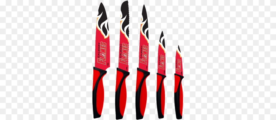 Calgary Flames Kitchen Knives Kitchen Knife, Blade, Weapon, Cutlery, Dagger Free Transparent Png
