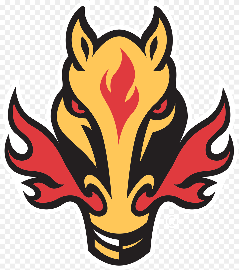 Calgary Flames Satanic Horse Calgary Flames Horse Logo, Emblem, Light, Symbol, Dynamite Png