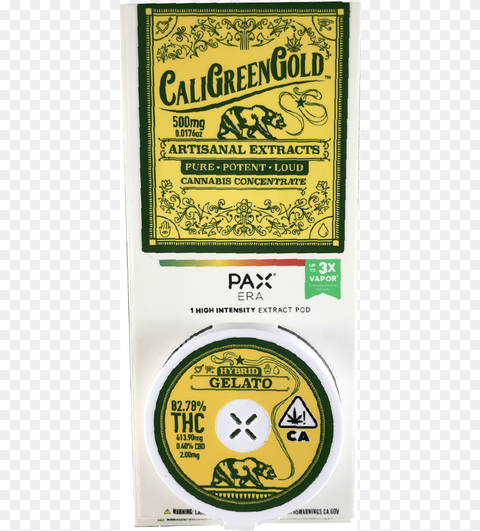 Cali Green Gold Pax, Advertisement, Poster, Animal, Bear Free Png Download
