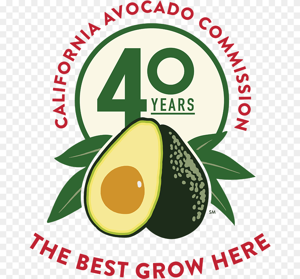 California Avocado Commission Celebrates Its 40th Year California Avocado Commission, Food, Fruit, Plant, Produce Free Png Download