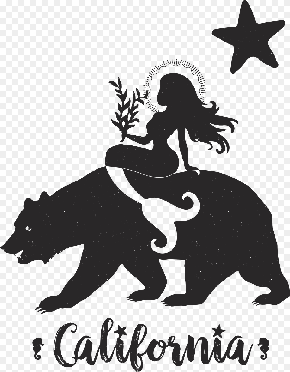 California Bear, Baby, Person, Stencil, Symbol Free Png Download