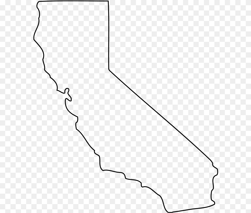 California Blank Map Clip Art California Outline, Gray Png