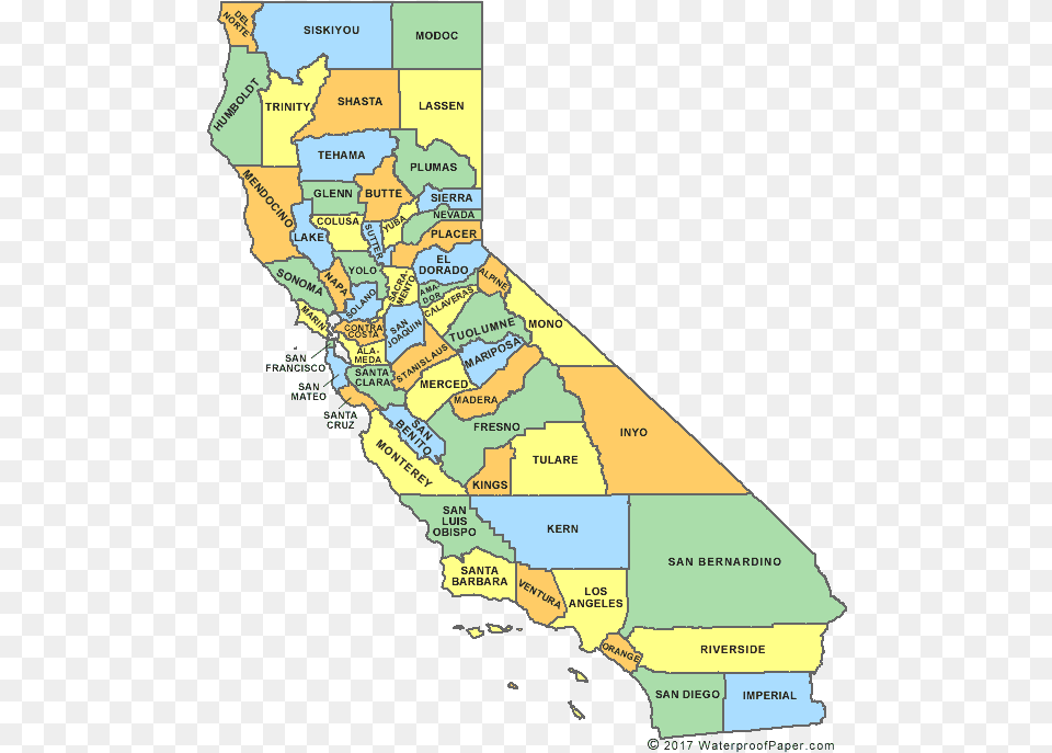 California County Map, Chart, Plot, Atlas, Diagram Free Transparent Png