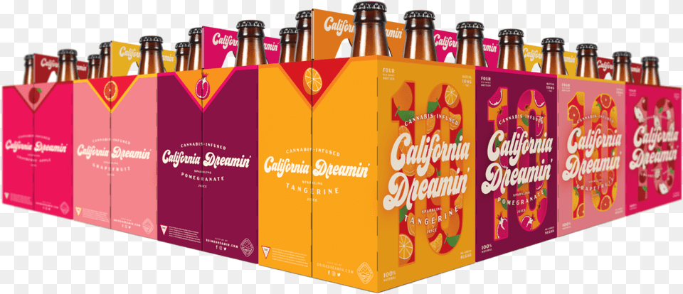 California Dreamin California Dreamin Cannabis Soda, Alcohol, Beer, Beverage, Bottle Png Image