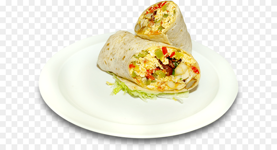 California Egg Burrito Serveware, Food, Plate, Sandwich, Sandwich Wrap Png