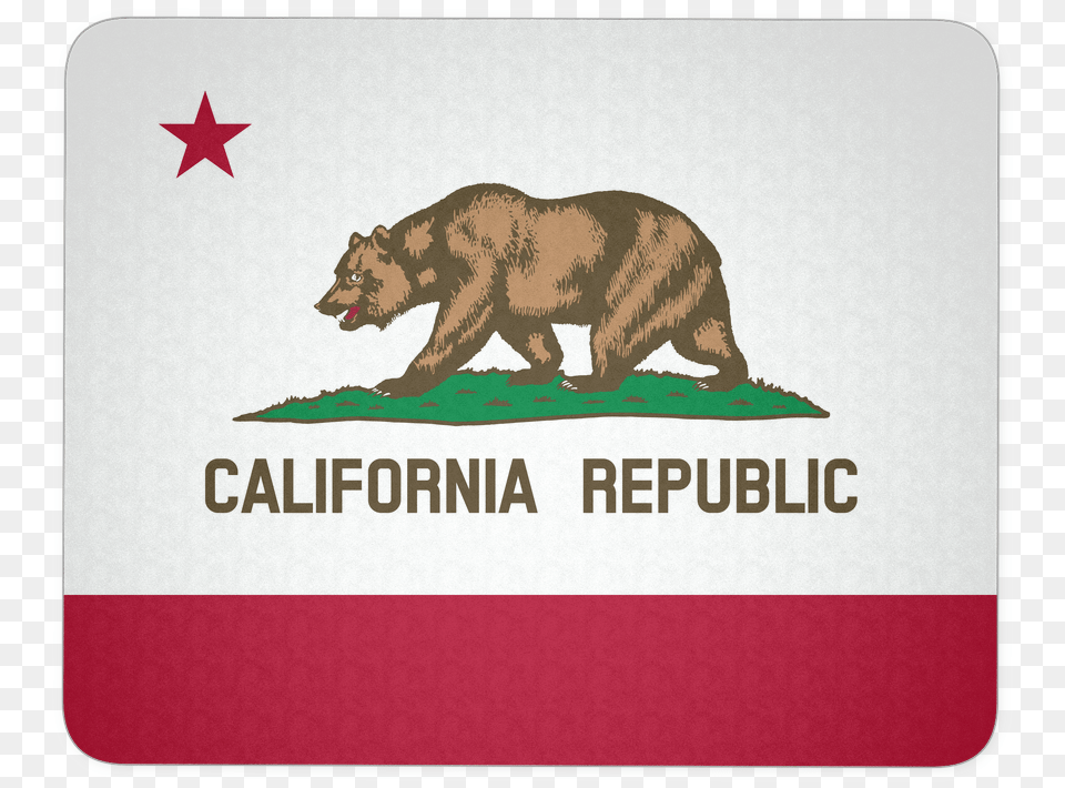 California Flag Mousepad California State Flag, Animal, Bear, Mammal, Wildlife Free Png