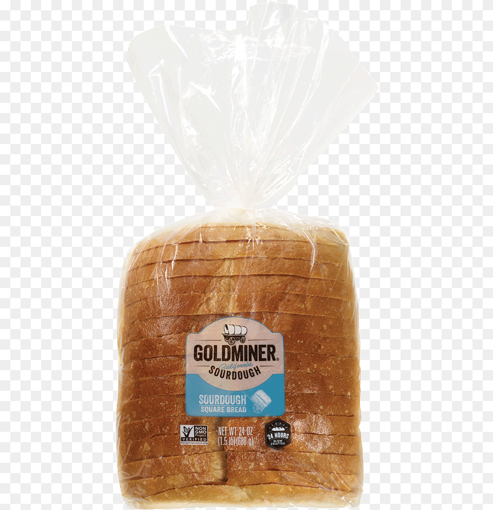 California Goldminer Sourdough Square Bread, Food, Bag, Plastic Png