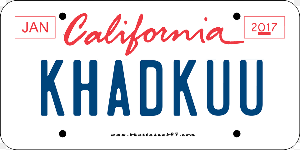 California Khadkuu Number Plate Ronald Reagan Presidential Library, License Plate, Transportation, Vehicle Png