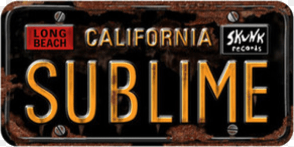 California License Plate Black Sublime Polyvore Moodboard Sublime License Plate, License Plate, Transportation, Vehicle, Scoreboard Png Image