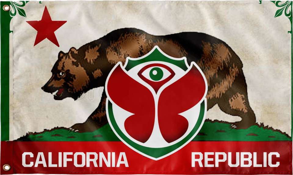 California Republic Flag For Tomorroland California Flag Heart, Animal, Mammal, Wildlife, Canine Free Png