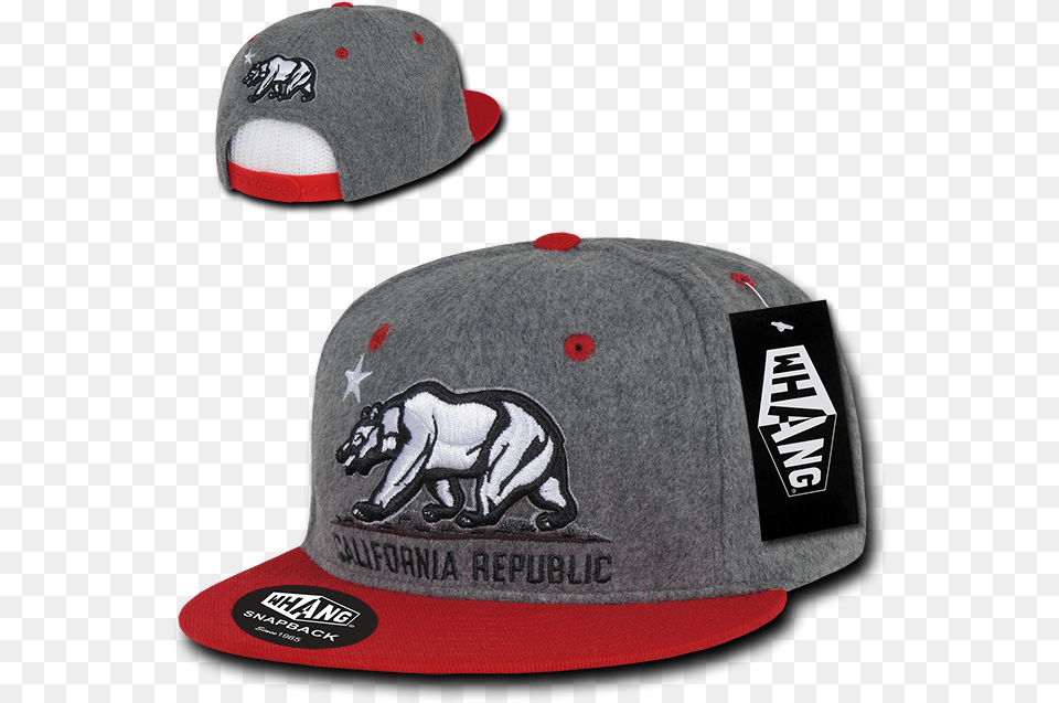 California Republic Snapback Hat, Baseball Cap, Cap, Clothing, Animal Png Image