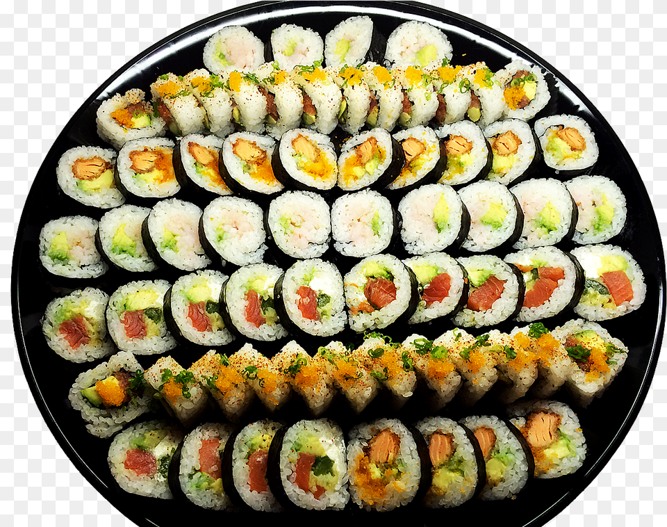 California Roll, Dish, Food, Platter, Meal Png Image