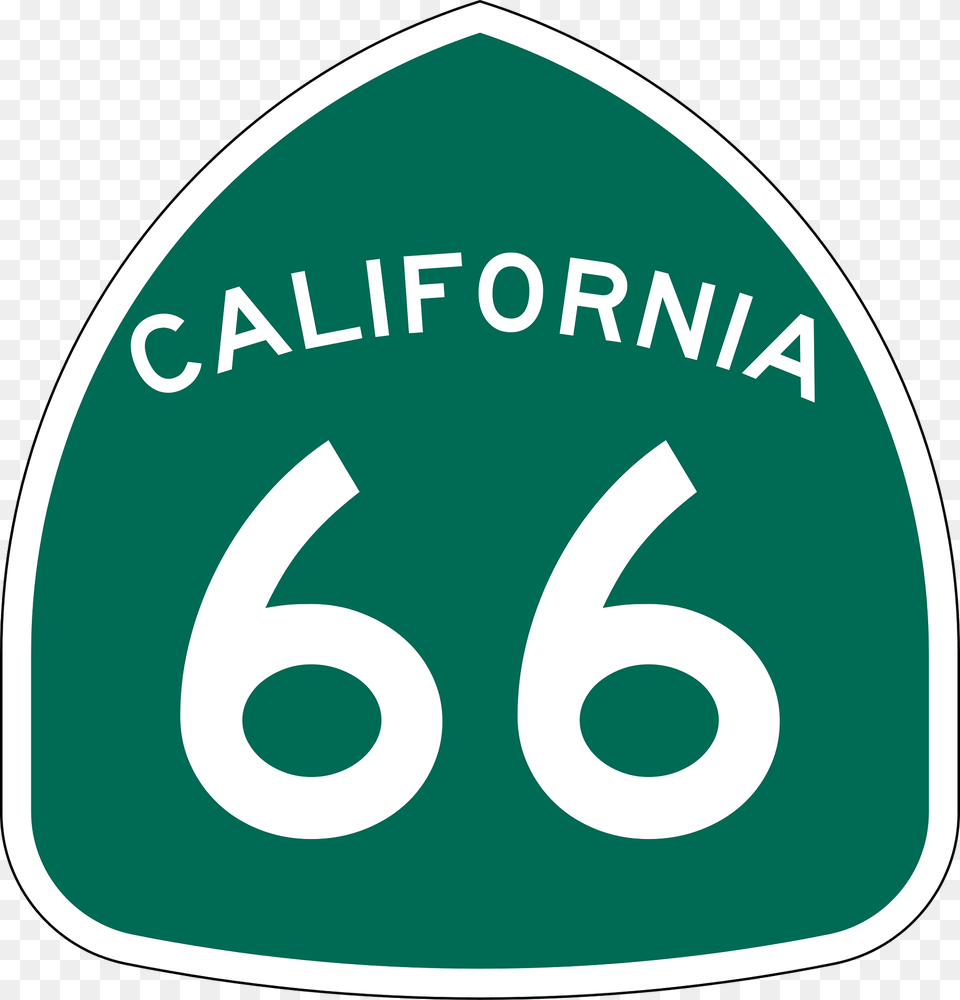 California Route 66 Sign Clipart, Logo, Symbol, Disk Free Png