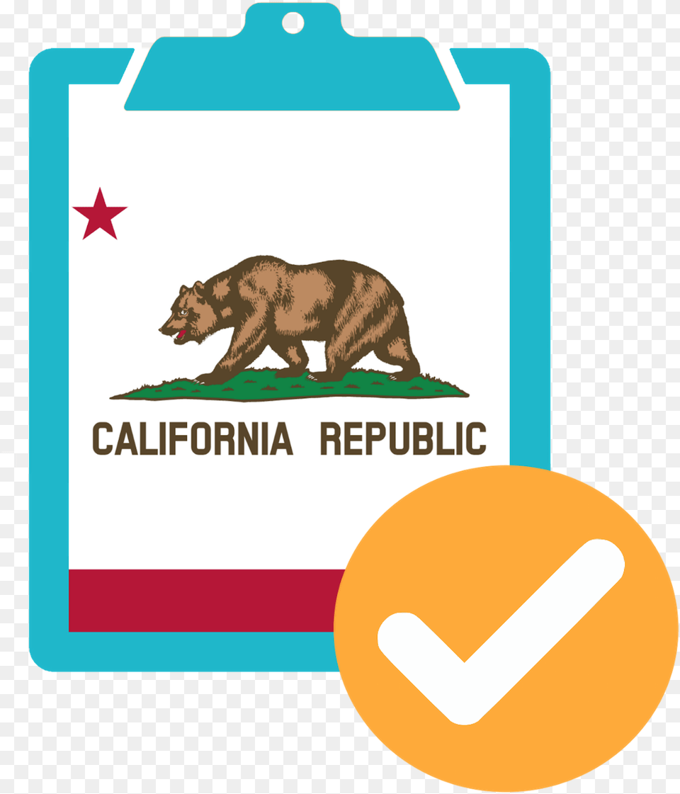 California State Flag Download California State Flag, Animal, Bear, Mammal, Wildlife Free Png