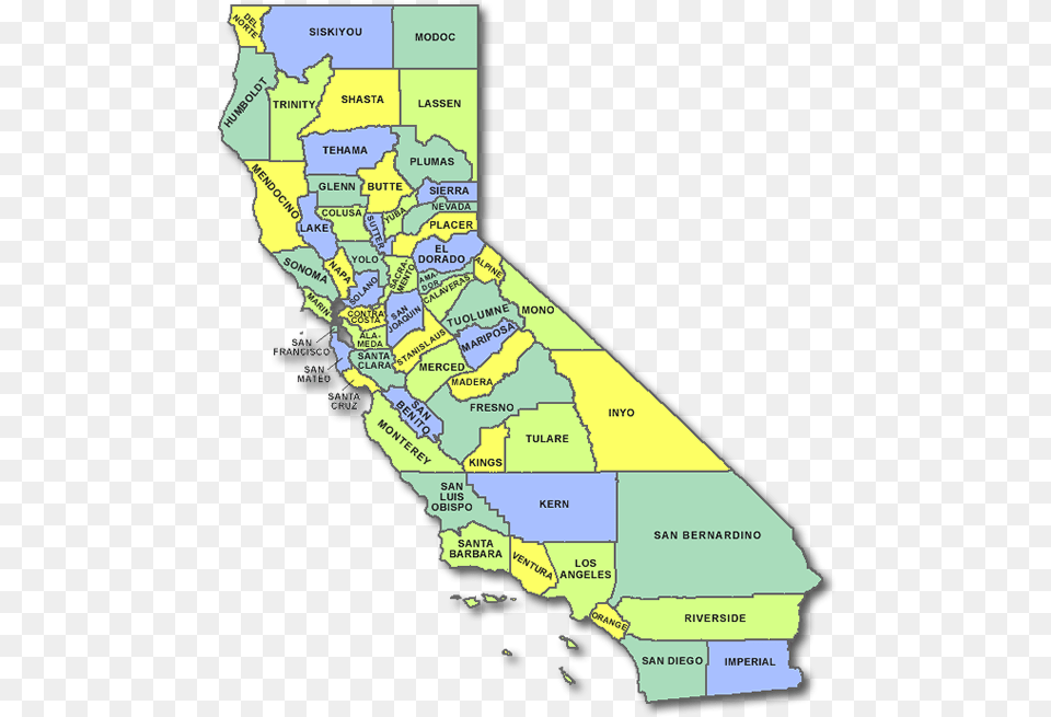 California State Outline Central California Counties All The Countries In California, Chart, Map, Plot, Atlas Free Transparent Png