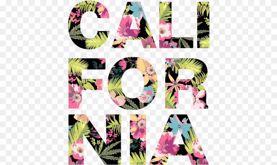 California Tropical Flowers California Flowers Shirt, Art, Collage, Graphics, Number Png Image