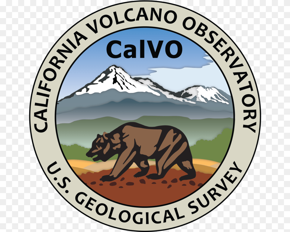 California Volcano Observatory Emblem California Volcano Observatory, Animal, Bear, Mammal, Wildlife Png