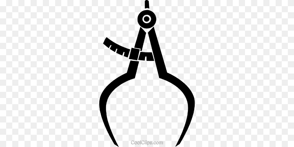 Caliper Royalty Vector Clip Art Illustration, Compass Math, Blade, Dagger, Knife Png Image