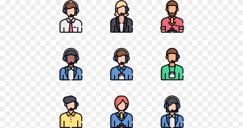 Call Center Avatars Cartoon, Accessories, Tie, Formal Wear, Male Free Transparent Png