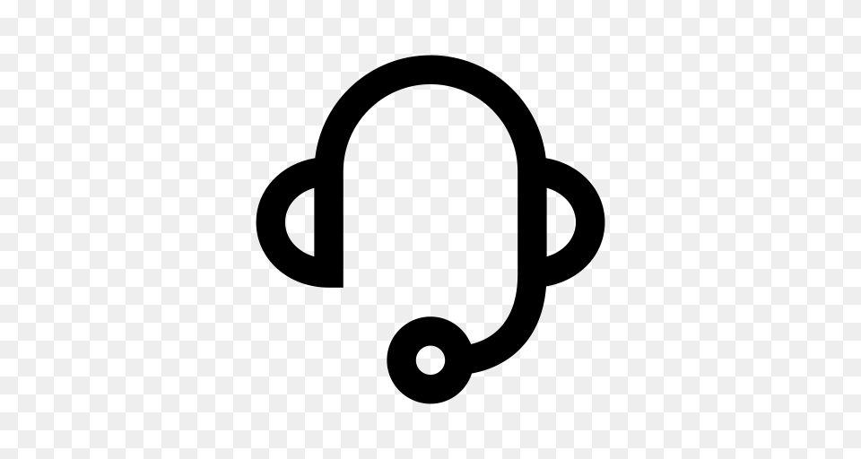 Call Center Customer Support Headset Icon With And Vector, Gray Png Image