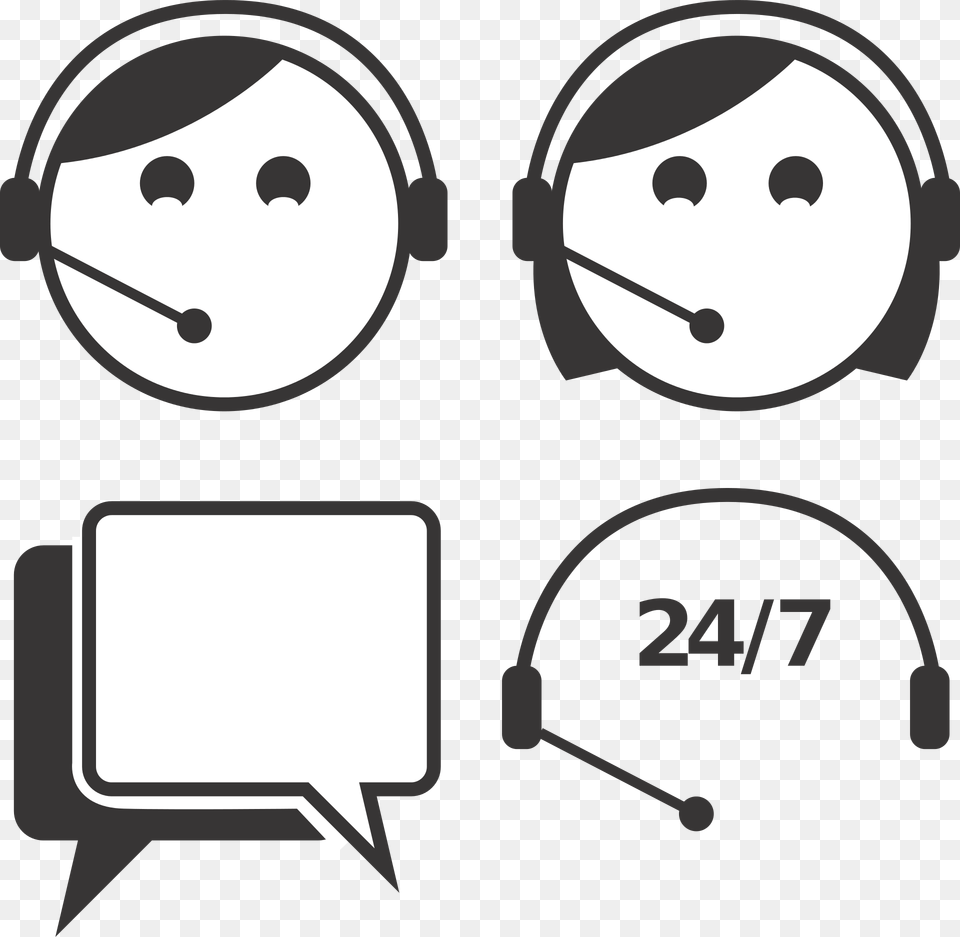 Call Center Dibujo, Gauge, Stencil Free Png Download