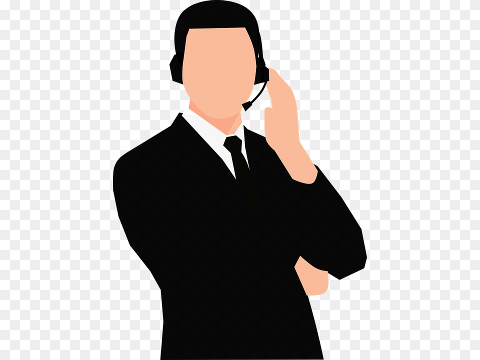 Call Center Vector, Accessories, Tie, Suit, Person Free Png Download