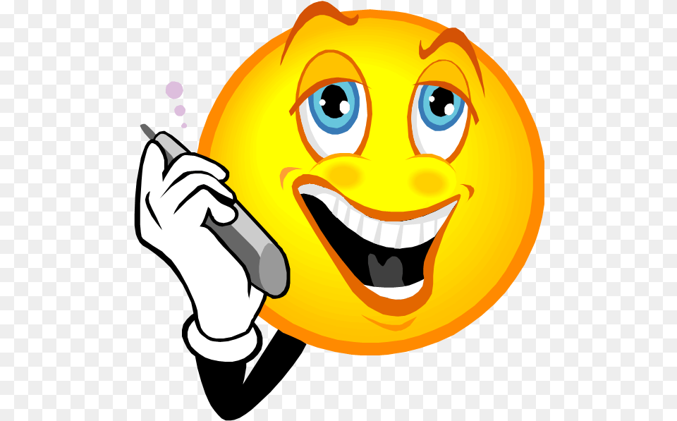 Call Duration Summaries Crazy Face Smiley Face With Phone Png Image