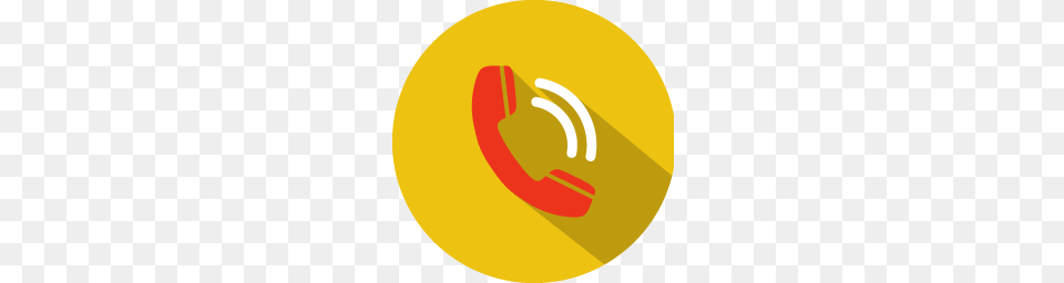 Call Incoming Icon Colorful Long Shadow Iconset Graphicloads, Gold, Ball, Sport, Tennis Png