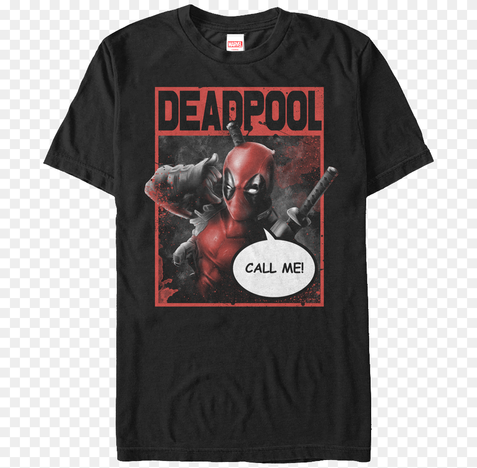 Call Me Deadpool T Shirt Cool Star Wars Graphic Tees, Clothing, T-shirt, Adult, Male Free Transparent Png